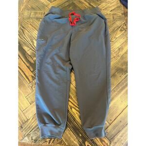 FIGS Technical Collection Size XXL High Waisted Zamora Jogger Scrub Pants Gray